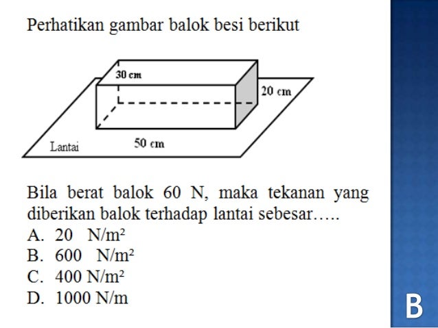 Soal Soal Tekanan Kelas 8