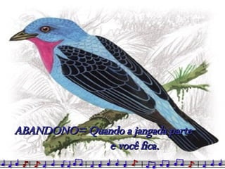 ABANDONO= Quando a jangada parte  e você fica. 
