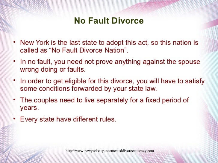 No Fault Divorce Vs Fault Divorce