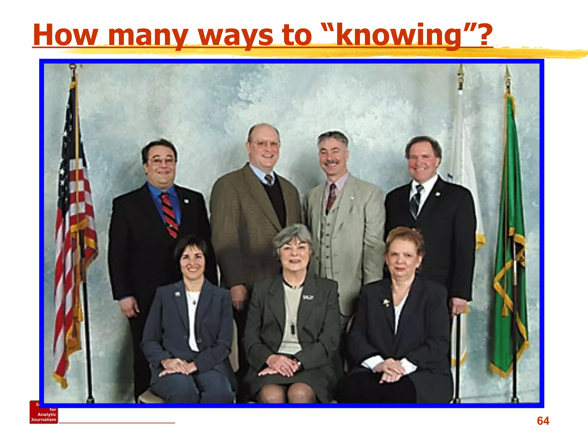 How many ways to “knowing”? 