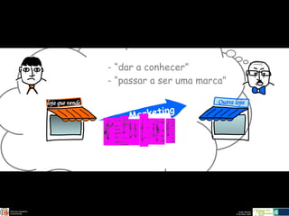 Marketing - “dar a conhecer” - “passar a ser uma marca” loja que vende  Outra loja 