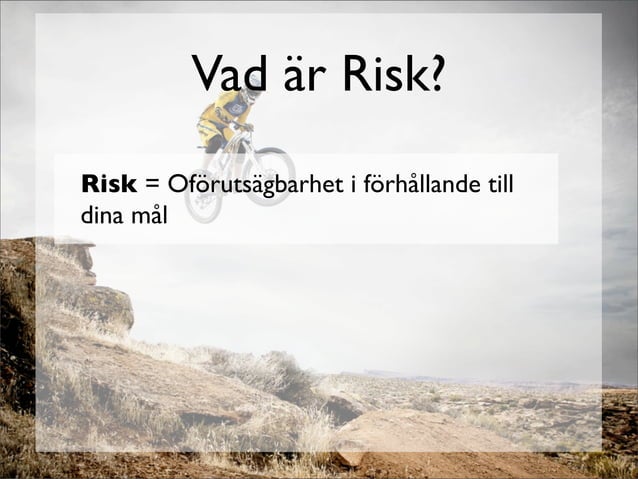 Rakt-på-sak Riskhantering - Del 1. Vad är Riskoptimering? | PDF