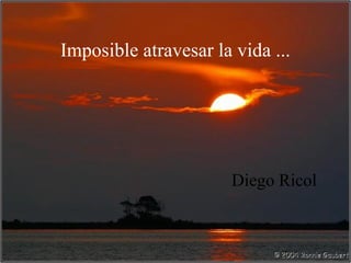 Imposible atravesar la vida ...




                       Diego Ricol
 