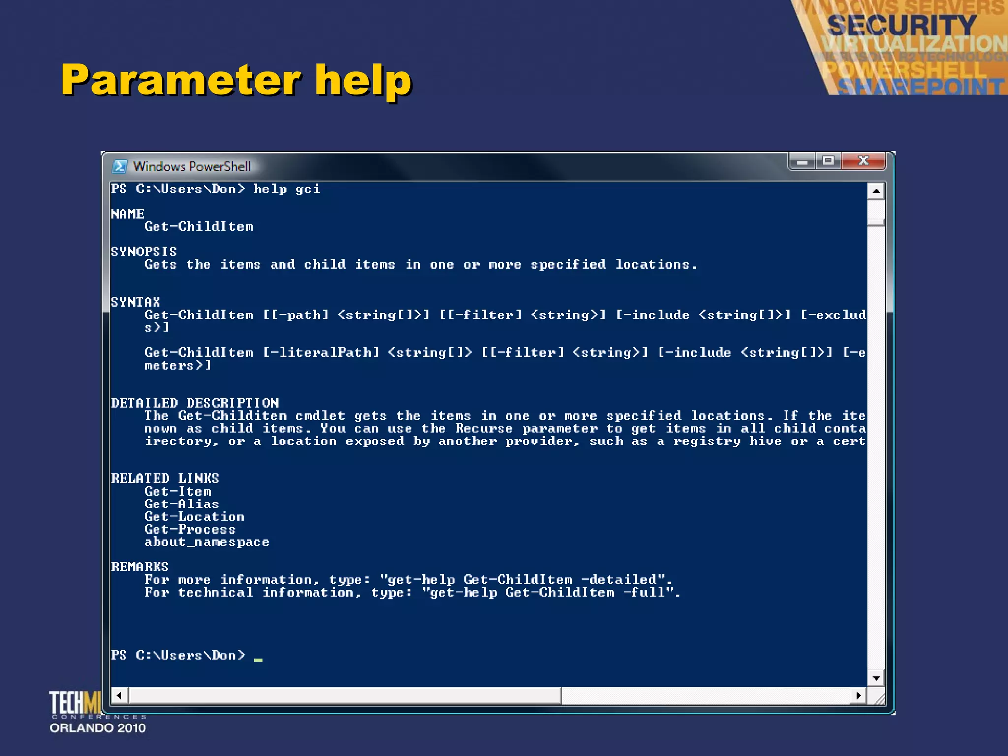 Parameter help 
