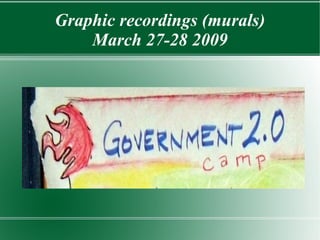 Graphic recordings (murals)
    March 27-28 2009
 
