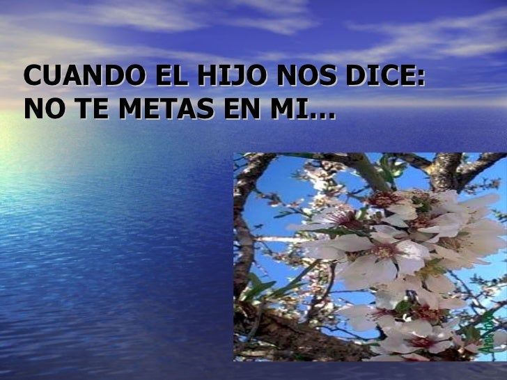 No Te Metas En Mi Vida