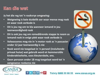 Rook Beroof Jou Gesondheid en Jou Beursie (CANSA) | PPTX