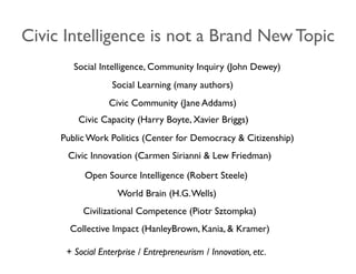 No Yin Without Yang: Community Needs Civic Intelligence to be Complete ...