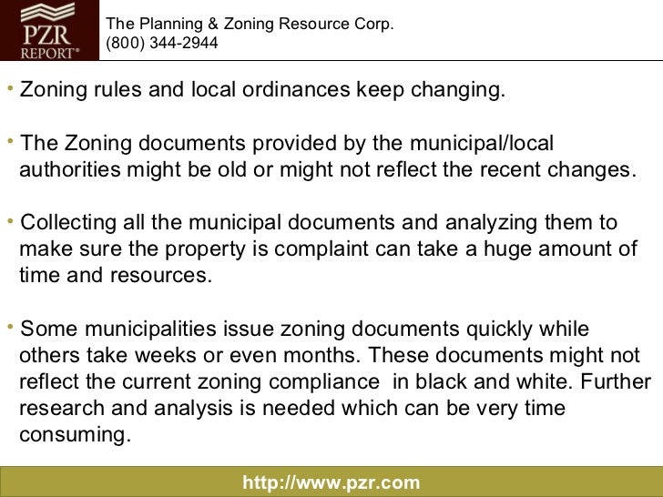 No Zoning Letters & Conformance Reports No Closing say CMBS lenders