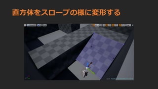 直方体をスロープの様に変形する
 