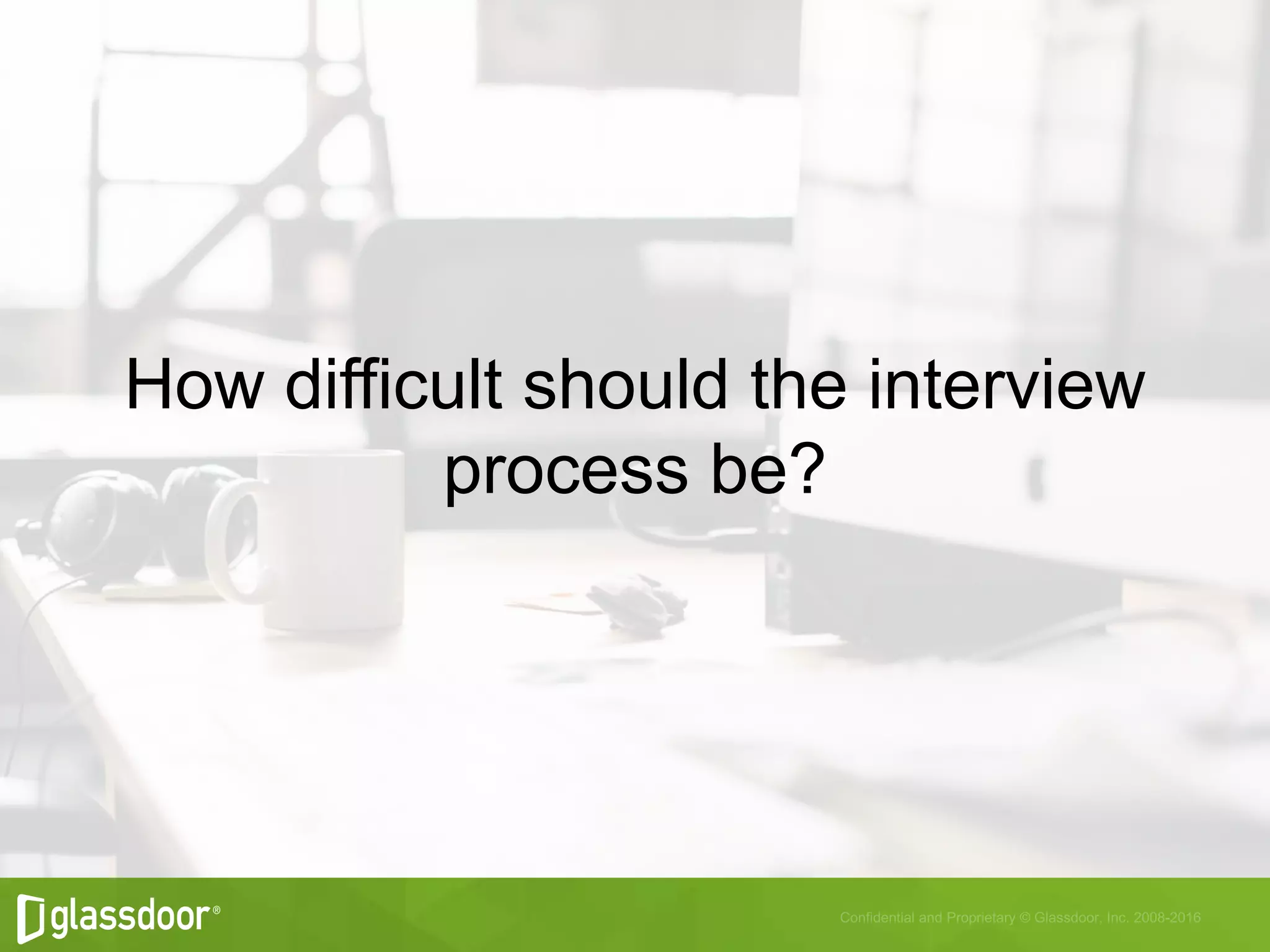 How difficult should the interview
process be?
 