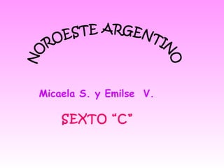 NOROESTE ARGENTINO  Micaela S. y Emilse  V. SEXTO “C” 