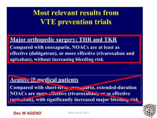 Doc W AGENO   NOAC Janvier 2013
 