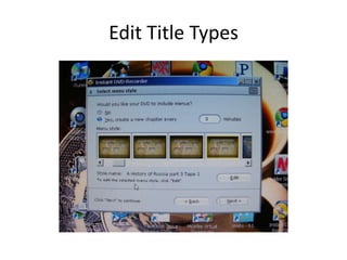Edit Title Types