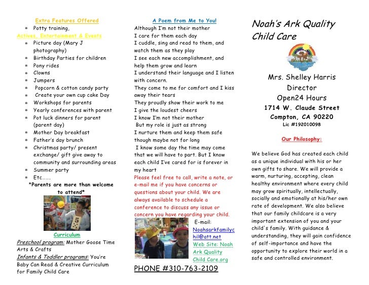 child care flyer template