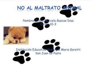 Nombre: Diana Marcela Guacas Diaz
Curso: 10-3

Institución Educativa Municipal Maria Goretti
San Juan de Pasto

 