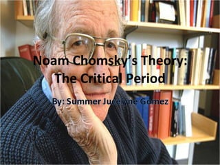 Noam Chomsky’s Theory: The Critical Period 