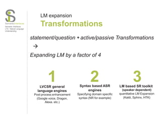 Semantic vs. Statistic Language Model Expansion | PPTX