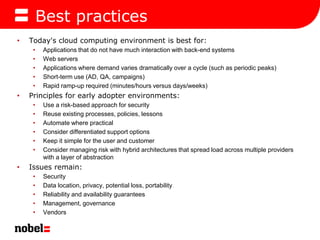 IT role = visibility and control of virtual organizationApplication PlatformCore InfrastructureProductivity – Consumerization of ITUnified CommunicationsIdentity & AccessUser Experience“Free the PC”
