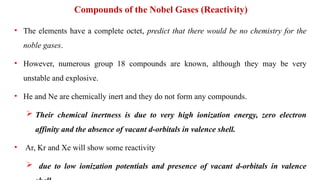 Chemically Non Inert Nobel Gases-34.ppt, TYPES, STRUCTURES ETC. | PPTX