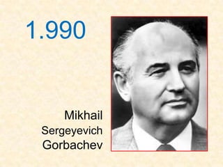 1.990


     Mikhail
 Sergeyevich
 Gorbachev
 