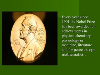 Remarkable Nobel Peace Prize’s
          Winners
   Henry Dunant is a
    Swiss philosopher and
    the founder of
    th...