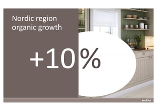 Nordic region
?       organic growth



            +10 %
    9
 