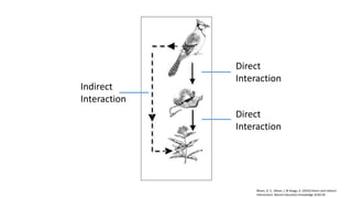 Moon, D. C., Moon, J. & Keagy, A. (2010) Direct and Indirect
Interactions. Nature Education Knowledge 3(10):50
Indirect
Interaction
Direct
Interaction
Direct
Interaction
 