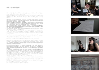 W h a t w e p e o p l e l a c k i n t h i s a r e a i s o p e n c o n v e r s a t i o n . I f w e i m p r o v e
t h e w a y w e c o m m u n i c a t e , w e p r o b a b l y c a n a l s o c o l l a b o r a t e . S o , i t h a s
t o d o w i t h m a n y a s p e c t s o f o u r l i f e
H e r e w e h a d a v e r y b i g c o m m u n i t y c o m p o s e d b y , l e t ´ s s a y , h i g h s o c i e t y
o f A t h e n i a n s . T h e y a b a n d o n e d t h e a r e a , t h e y m o v e d t o o t h e r a r e a s i n
A t h e n s .
T h i s a r e a w a s a t s o m e p o i n t , l e t s s a y , o c c u p i e d b y e c o n o m i c r e f u g e e s
a n d p e o p l e f r o m v e r y d i f f e r e n t b a c k g r o u n d s . T h a t ´ s w h y G r e e k s d e c i d e d
t o a b a n d o n t h e a r e a . w h i c h i s b a d .
E v e n i f t h e y w e r e e d u c a t e d , t h e y d i d n ’ t h a v e a f f e c t i o n f o r t h e n e w c o -
m e r s . I n s t e a d o f t r y i n g t o u n d e r s t a n d t h e m , u n d e r s t a n d t h e i r s e a r c h
f o r a b e t t e r l i f e , t h e y j u s t a b a n d o n e d t h e i r o w n h o u s e s .
T h e a r e a w a s n ’ t w e l l e n o u g h p r e p a r e d t o h o s t a p o s s i b l e d i a l o g u e b e -
t w e e n t h e n e w c o m e r s a n d p e o p l e l i v i n g a l r e a d y h e r e . T h e y d i d n ’ t h a v e
t h e t a b l e t o s i t d o w n a n d t a l k .
W e n e e d t h a t s p e c i a l s p a c e t o o p e n a d i a l o g u e t o c o m m u n i c a t e , t o m i x
o u r c u l t u r e a n d t o l i v e t o g e t h e r
A y e a r a g o w e h a d a v e r y i m p o r t a n t i n t e r n a t i o n a l e v e n t i n A t h e n s w h e -
r e w e t r i e d t o r e i n f o r c e d s p a c e s t h a t w h e r e e m p t y o r a b a n d o n e d , l i k e
o l d t h e a t r e s o r k i o s k s . T h a t e v e n t m a n a g e d t o m a k e a n o p e n d i a l o g u e
w i t h c i t i z e n s .
I n t h e c e n t r e , l e t ´ s s a y E x a r c h e i a , O m o n i a o r V i c t o r i a , G r e e k s a r e
a v o i d i n g t o l i v e t h e r e b e c a u s e t h e r e a r e g h e t t o s d e v e l o p i n g . T h a t i s
w h y p e o p l e c o m e t o l i v e h e r e , t h e y f e e l s a f e r .
A l b a n i a n s a n d G r e e k s a r e b r o t h e r s l i k e G r e e k s a n d A r m e n i a n s .
W e a r e i n t h e b o r d e r o f E u r o p e a n d t h i s p e o p l e t h a t c o m e h e r e h a v e b i g
d r e a m s . I d o n ’ t t h i n k y o u r b i g d r e a m c a n b e t o c o m e t o G r e e c e . I f y o u
a r e d r e a m i n g , m a k e y o u r d r e a m s b i g . I t h i n k t h e y a r e t h i n k i n g a b o u t
c o u n t r i e s l i k e S w i t z e r l a n d .
K i o s k s e x i s t e v e r y w h e r e . I t m e a n s a n o r g a s m . I y o u w a n t t o e a t s o -
m e t h i n g y o u g o t h e r e , i f y o u w a n t t o s m o k e y o u g o t h e r e , y o u w a n t t o
m a k e c o m m e n t s o r g o s s i p , y o u g o t h e r e . I t ´ s a n o p e n s p a c e t o c o m m u -
n i c a t e .
I f y o u n e e d m i l k a n d y o u g o t o t h e k i o s k t o a s k , i t b e c o m e s a p l e a s u r e .
Y o u a r e g o n n a d r i n k y o u r m i l k b u t , y o u c a n a l s o , a t t h e s a m e t i m e b e
a p a r t o f a c o n v e r s a t i o n . T h e g u y i s g o n n a a s k y o u s o m e t h i n g , y o u a r e
g o n n a g i v e h i m e s o m e i n f o r m a t i o n a n d t h e n a n o t h e r g u y i s g o n n a c o m e
a n d i s g o n n a r e c e i v e p a r t o f y o u r i n f o r m a t i o n . T h i s i s t h e r e a l d y n a m i c
o f c o m m u n i c a t i o n b e t w e e n c o m m u n i t i e s .
G o s s i p i s t h e b e s t w a y t o s p l i t o u t i n f o r m a t i o n
T h i s u s u a l l y w o r k s i n s m a l l c o m m u n i t i e s . T h e s m a l l e r t h e m o s t p o w e r -
f u l t h i s d i a l o g u e c a n b e .
T h i s i s o n e o f t h e m o s t d e n s e a r e a s i n e a r t h , j u s t c o m p a r a b l e t o o n e
a r e a i n C h i n a a n d a n o t h e r i n H o n g K o n g . D e n s i t y h a s a l o t t o d o w i t h
h o w g o s s i p w o r k s .
I b e l i e v e i n d y n a m i c s o f d i a l o g u e b e t w e e n p e o p l e t h a t l i v e n e a r b y b u t
h a v e n ’ t h a d t h e c h a n c e t o m e e t b e f o r e .
Y o u c a n a l s o b e a v i c t i m o f t h i s H o w e v e r .
Dialogue - home / Kypseli / Fokionos Negri
 