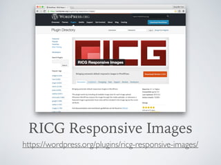RICG Responsive Images
https://wordpress.org/plugins/ricg-responsive-images/
 