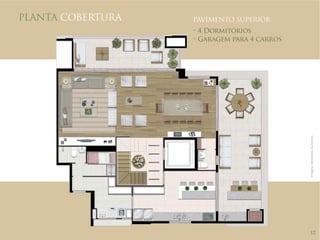 Imagens meramente ilustrativas. 
12 
PLANTA COBERTURA PAVIMENTO SUPERIOR 
t%PSNJUØSJPT 
t(BSBHFNQBSBDBSSPT 
 