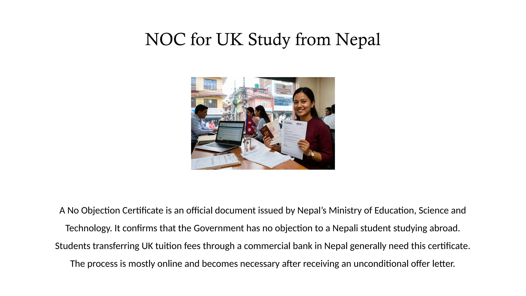 NOC for UK Study from Nepal 2026