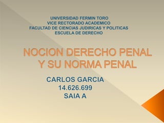 UNIVERSIDAD FERMIN TORO
VICE RECTORADO ACADEMICO
FACULTAD DE CIENCIAS JUDIRICAS Y POLITICAS
ESCUELA DE DERECHO
 