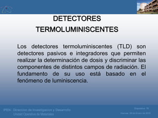 IPEN : Direccion de Investigacion y Desarrollo
Viernes, 29 de Enero de 2010
Diapositiva 78
Unidad Operativa de Materiales
...