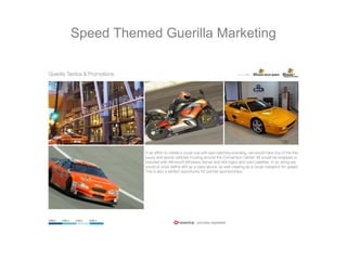 Speed Themed Guerilla Marketing
 