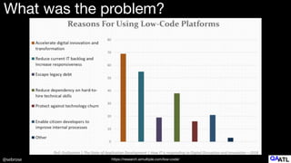 @sebrose
What was the problem?
https://research.aimultiple.com/low-code/
 