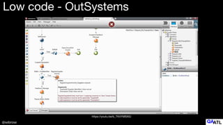 @sebrose
https://youtu.be/b_TK4YMSXIU
Low code - OutSystems
 
