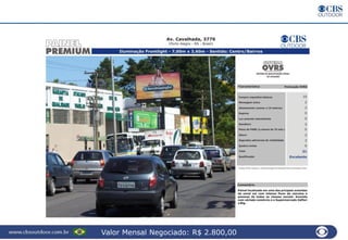 Valor Mensal Negociado: R$ 2.800,00
 