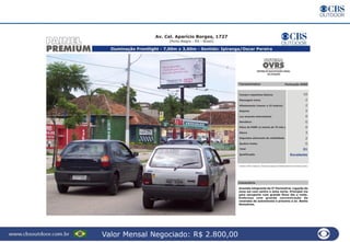 Valor Mensal Negociado: R$ 2.800,00
 