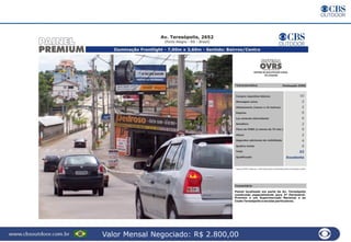 Valor Mensal Negociado: R$ 2.800,00
 