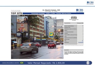 Valor Mensal Negociado: R$ 2.800,00
 