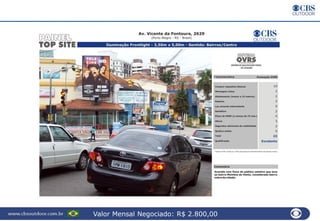 Valor Mensal Negociado: R$ 2.800,00
 