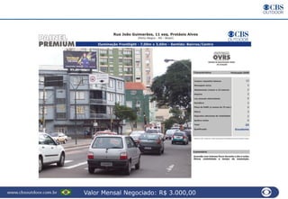 Valor Mensal Negociado: R$ 3.000,00
 