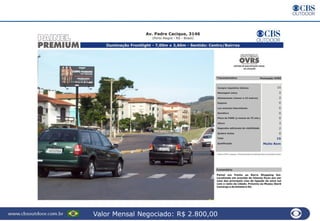 Valor Mensal Negociado: R$ 2.800,00
 