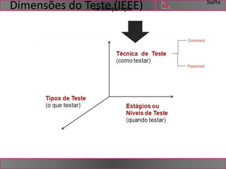 Salto 
na Computação Dimensões do Teste (IEEE) 
 