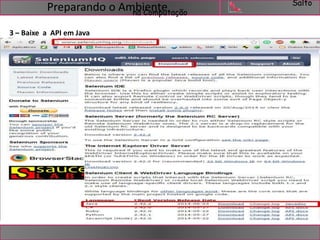 Salto 
na Computação Preparando o Ambiente 
3 – Baixe a API em Java 
 