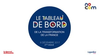 DE LA TRANSFORMATION
DE LA FRANCE
6 DÉCEMBRE 2017
3ÈME
VAGUE
 