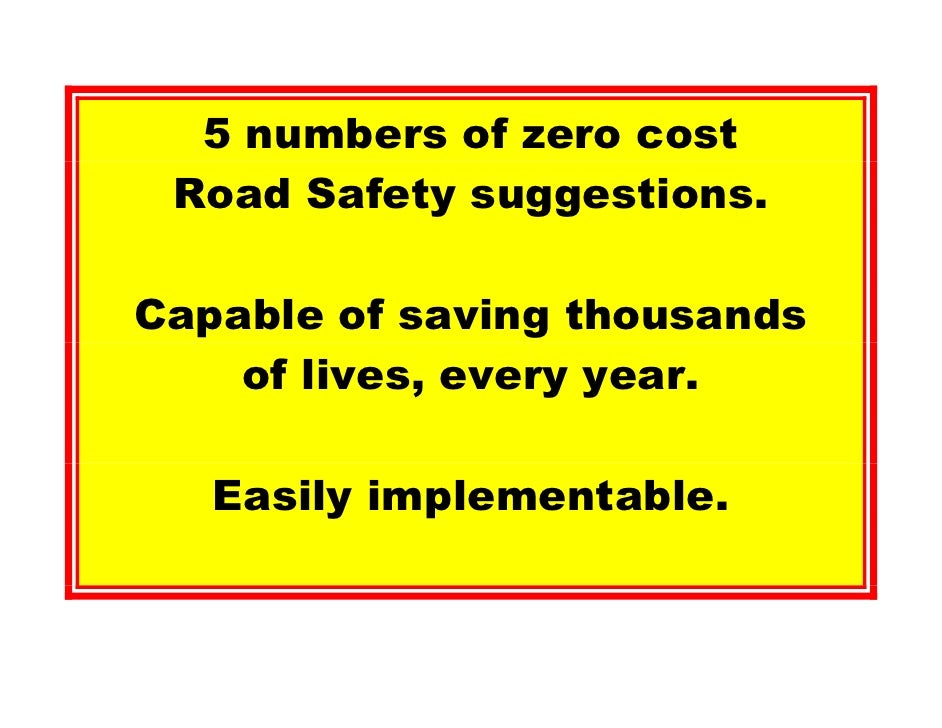 Essay on safe travel on roads