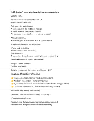System Alert Noc NOC shouldn’t mean sleepless nights and constant alerts.pdf