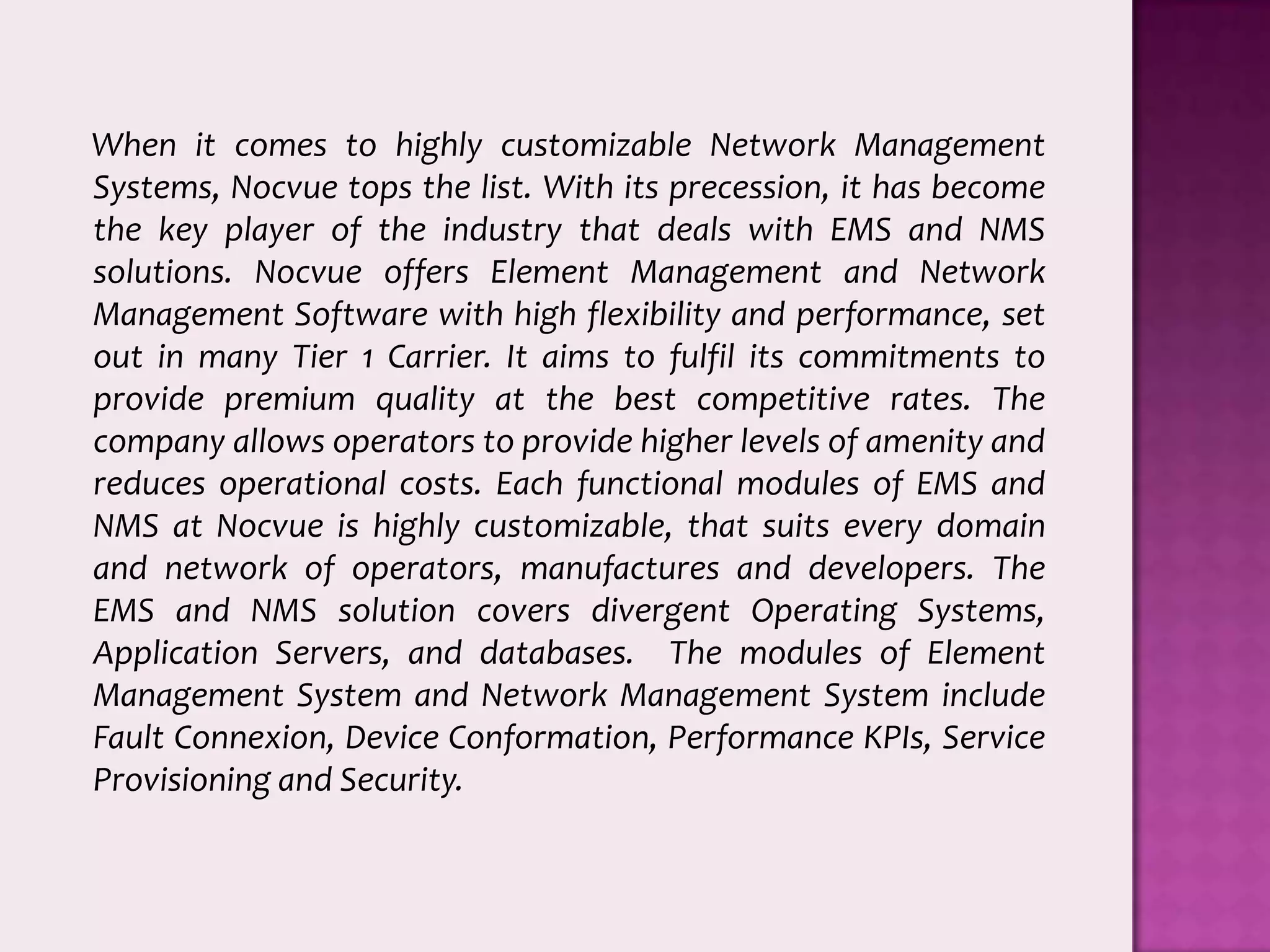 Element Management System - www.nocvue.com